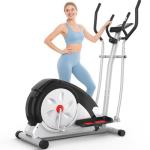 Elliptical Exercise Machine,Ultra-Quiet Drive Elliptical Machine for Home,Ancheer Elliptical Magnetic Resistance,Pulse Sensor Built-in,LCD Monitor,Elliptical Exercise Machine 350lb Weight Capacity
