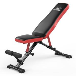 FLYBIRD Versatile, No Assembly Weight Bench for Home Gym, 8 Backrests Adjustable Bench with 880LBS Weight Capacity can Adjustable and Lock in 1 Step, Foldable and Compact for Small Space Apartment Room