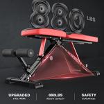 FLYBIRD Versatile, No Assembly Weight Bench for Home Gym, 8 Backrests Adjustable Bench with 880LBS Weight Capacity can Adjustable and Lock in 1 Step, Foldable and Compact for Small Space Apartment Room