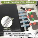 BIOCOR 2ND Gen 92" Extended Pilates Reformer, Foldable Pilates Machine with Pilates Ring Circle & Headrest, Jumpboard, Dual Resistance Springs, Yoga Bands, Mat, Pilates Equipment for Home Workout