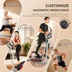 Elliptical Exercise Machine,Ultra-Quiet Drive Elliptical Machine for Home,Ancheer Elliptical Magnetic Resistance,Pulse Sensor Built-in,LCD Monitor,Elliptical Exercise Machine 350lb Weight Capacity