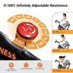 CURSOR FITNESS Exercise Bike, Quiet Belt Drive Stationary Bike for Home with 0-100 Resistance & App, 300 LB High Carbon Steel Training Bike, Indoor Cycling Bike with Tablet Holder and Heart Rate