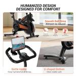 CURSOR FITNESS Exercise Bike, Quiet Belt Drive Stationary Bike for Home with 0-100 Resistance & App, 300 LB High Carbon Steel Training Bike, Indoor Cycling Bike with Tablet Holder and Heart Rate