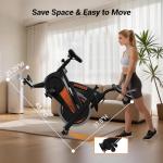 CURSOR FITNESS Exercise Bike, Quiet Belt Drive Stationary Bike for Home with 0-100 Resistance & App, 300 LB High Carbon Steel Training Bike, Indoor Cycling Bike with Tablet Holder and Heart Rate