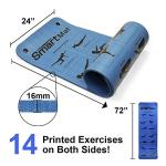 Prism Fitness Self-Guided Exercise Mat, Smart Mat for Workout and Yoga, Blue
