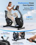 MERACH Recumbent Exercise Bike, High-end Recumbent Bike for Home, Light Commercial Recumbent Bikes for Seniors Adults, Magnetic Recumbent Stationary Bike with Smart Bluetooth and Exclusive App, LCD, Heart Rate Handle