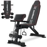 AzureHaven Adjustable Weight Bench, Foldable Incline Decline Flat Workout Bench for Home Gym Full Body Dumbbell Exercise, 660LBS Capacity (Black)