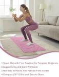 Squat Mat with Foot Position,Large Squat Target Pad 30'' X 13.8'',4mm Thickness Squat Mat Foot Positioning, Exercise Mat for Squats, Leg and Abdominal Workouts (Pink)