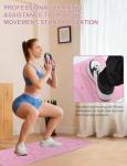 Squat Mat with Foot Position,Large Squat Target Pad 30'' X 13.8'',4mm Thickness Squat Mat Foot Positioning, Exercise Mat for Squats, Leg and Abdominal Workouts (Pink)