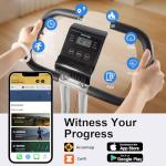 BARWING Exercise Bike Stationary Bikes for Home with APP，3 in 1 Folding Exercise Bikes for Seniors, Indoor Cycling Workout Bike 16-Level Adjustable Resistance,330LB Capacity,Comfortable Seat Backrest Grey