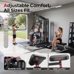 Sportsroyals Home Gym Equipment, 150LBS Weight Stack, Full Body Workout Machine with Pulley System for Strength Training (Ink Black)