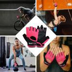 BEAST RAGE Workout Gloves for Men Gym Gloves for Weightlifting Women Fingerless with Palm Protection Padding, Breathable and Lightweight Weight Lifting Glove Cycling Pull Up (Magenta, M)