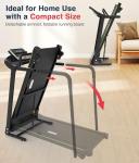 Redliro Walking Treadmill with Long Handrail for Balance, Recovery Fitness Exercise Machine Foldable for Home use with Holder for Phone & Cup,LCD Display, 300 lbs Capacity