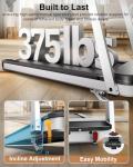Smart Foldable Treadmill with Voice Control, 350+ lb Capacity