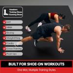 GymCope Large Exercise Mat for Home Workout,12‘x6’/10'x6'/9'x6'/8'x6'/7'x5'/6'x4' (7mm) Extra Thick Workout Mat, High-Density Gym Mat for Cardio, Jump Rope, MMA, Weights (Shoe-Friendly)