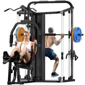 SunHome Multifunction Home Gym System with Smith Machine