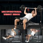 Adjustable Weight Bench Set with Squat Rack