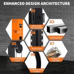 GarveeLife Power Cage, 2000 LB Squat Rack with Dual Pulley Cable Crossover, Multi-Function Home Gym Power Rack with Attachments, Full Body Strength Training Equipment for Home