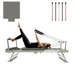 Foldable Pilates Reformer with Jump Board & Resistance Cords