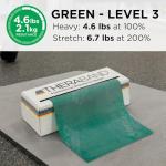 THERABAND Resistance Bands, 6 Yard Roll Professional Latex Elastic Band For Upper & Lower Body, Core Exercise, Physical Therapy, Pilates, Home Workouts, & Rehab, Green, Heavy, Level 4