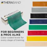 THERABAND Resistance Bands, 6 Yard Roll Professional Latex Elastic Band For Upper & Lower Body, Core Exercise, Physical Therapy, Pilates, Home Workouts, & Rehab, Green, Heavy, Level 4