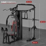 SunHome Multifunction Home Gym System with Smith Machine
