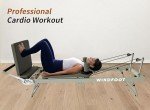 Foldable Pilates Reformer with Jump Board & Resistance Cords