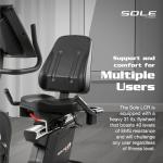 Sole LCR Recumbent Exercise Bike, Advanced Exercise Equipment for Home Workouts, Bluetooth, Touch Screen, Gym Equipment, Recumbent Bikes for Adults (Sole LCR)