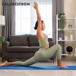 BalanceFrom GoCloud 71x24 Inches Extra Thick Yoga Mat 1-Inch High-Density Foam – Roll-Up Exercise Pad with Double-Sided Non-Slip Surface and Carrying Strap for Pilates and Home Workouts