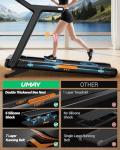 UMAY Fitness Treadmill with 20% Auto Incline,400LB Capacity,4.0HP & 9.5 MPH Speed,Foldable 55"x18"Ultra Large Wide Walking & Running Area Treadmill for Home with Handle (auto 20% Incline)