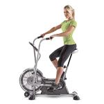 Marcy Exercise Upright Fan Bike for Cardio Training, Adjustable Recumbent Bike, Stationary Bikes For Home, Black AIR-1