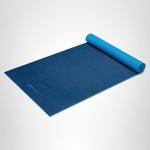 Gaiam Yoga Mat Premium Solid Color Reversible Non Slip Exercise & Fitness Mat for All Types of Yoga, Pilates & Floor Workouts, Navy/Blue, 6mm, 68"L x 24"W x 6mm Thick