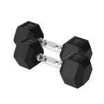 Cast Iron - Chrome Grip Hex Dumbbell 5 lbs - Pair