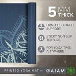 Gaiam Yoga Mat Premium Print Non Slip Exercise & Fitness Mat for All Types of Yoga, Pilates & Floor Workouts, Cool Mint Point, 68 inch L x 24 inch W x 5mm Thick