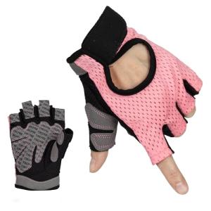 KorhLeoh Workout Gloves for Men Women Fingerless Exercise Gloves with Anti-Slip Palm for Cycling Weightlifting Climbing