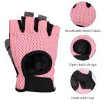 KorhLeoh Workout Gloves for Men Women Fingerless Exercise Gloves with Anti-Slip Palm for Cycling Weightlifting Climbing