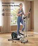 Dripex Elliptical Exercise Machine, Hyper-Quiet Magnetic Elliptical Machine for Home, 8-Level Resistance Elliptical Training Machines with 6KG Flywheel, Pulse Sensor & LCD Monitor (Blue)
