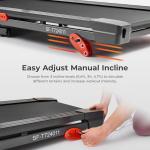 Sunny Health & Fitness Active 300 Smart Manual Incline Wi-Fi Treadmill - Foldable Running Machine with Bluetooth, 2HP, Shock Absorption and SunnyFit Fitness App - SF-T724011