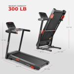 Sunny Health & Fitness Active 300 Smart Manual Incline Wi-Fi Treadmill - Foldable Running Machine with Bluetooth, 2HP, Shock Absorption and SunnyFit Fitness App - SF-T724011