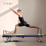 Tone Fitness Foldable Pilates Reformer – Portable Pilates Machine with Adjustable Resistance Bands, Smooth Glide Carriage & Full-Body at-Home Pilates Workout Equipment