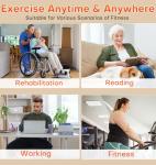 Under Desk Elliptical Machine, Ellipse Leg Exerciser with 15 Adjustable Speeds, Electric Seated Pedal Exerciser Leg Exerciser While Sitting for Seniors with LED Monitor Touch Remote Controls for Home