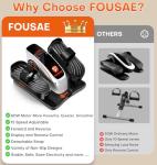 Under Desk Elliptical Machine, Ellipse Leg Exerciser with 15 Adjustable Speeds, Electric Seated Pedal Exerciser Leg Exerciser While Sitting for Seniors with LED Monitor Touch Remote Controls for Home