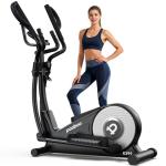 pooboo Elliptical Machine, Elliptical Exercise Machine with 16-Level Resistance&Hyper-Quiet Magnetic Driving System, Elliptical Machine for Home with LCD Monitor&17IN Stride, 350LBS Weight Capacity