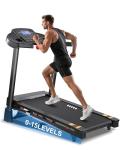 Treadmill with 15-Level Auto Incline, 47"x18" Wide Running Belt, 10 MPH, 3.5 HP Brushless Incline Treadmill for Home, 350 LB Capacity, Shock Absorption, Bluetooth Speaker & App