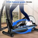 pooboo Elliptical Machine, Elliptical Exercise Machine with 16-Level Resistance&Hyper-Quiet Magnetic Driving System, Elliptical Machine for Home with LCD Monitor&17IN Stride, 350LBS Weight Capacity