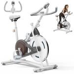 HOELLL Exercise Bike with Exclusive Heart Rate Sensor and APP Sync, Stationary Bikes for Home with Continuously Variable Resistance, Compact Indoor Cycling Bike with Tablet Mount