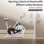 HOELLL Exercise Bike with Exclusive Heart Rate Sensor and APP Sync, Stationary Bikes for Home with Continuously Variable Resistance, Compact Indoor Cycling Bike with Tablet Mount