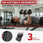 JaxShark Adjustable Weight Bench, Foldable Workout Bench Press, 800LBS Weight Benches for Home Gym, Workout Equipment with Preacher Curl & Leg Extension, Incline Decline Flat Bench for Full Body Exercise & Fitness Equipment (Black)