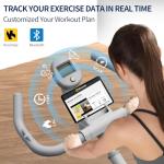 HOELLL Exercise Bike with Exclusive Heart Rate Sensor and APP Sync, Stationary Bikes for Home with Continuously Variable Resistance, Compact Indoor Cycling Bike with Tablet Mount