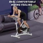 HOELLL Exercise Bike with Exclusive Heart Rate Sensor and APP Sync, Stationary Bikes for Home with Continuously Variable Resistance, Compact Indoor Cycling Bike with Tablet Mount